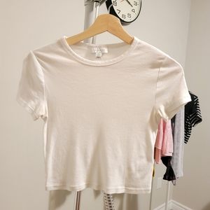 Topshop cropped white top